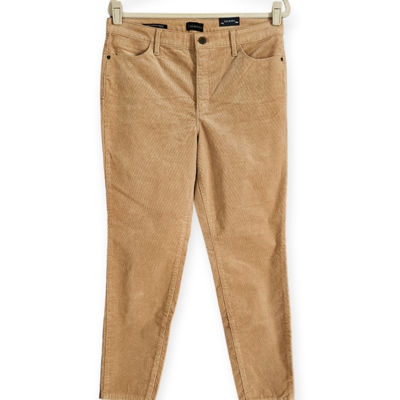 Talbots Pants - NWT Talbots tan corduroy high waist skinny leg ankle jegging pants Womens 12